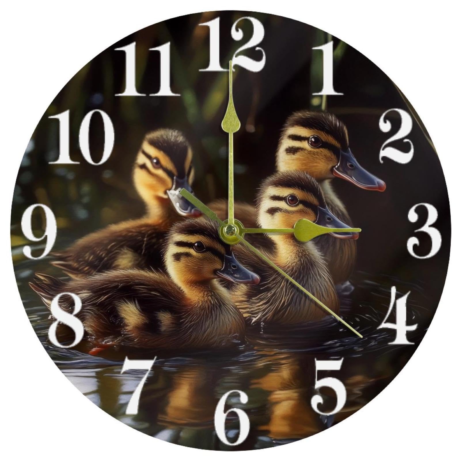 Horloge murale indienne canards sans tic-tac mécanisme à quartz précis pour toute la maison