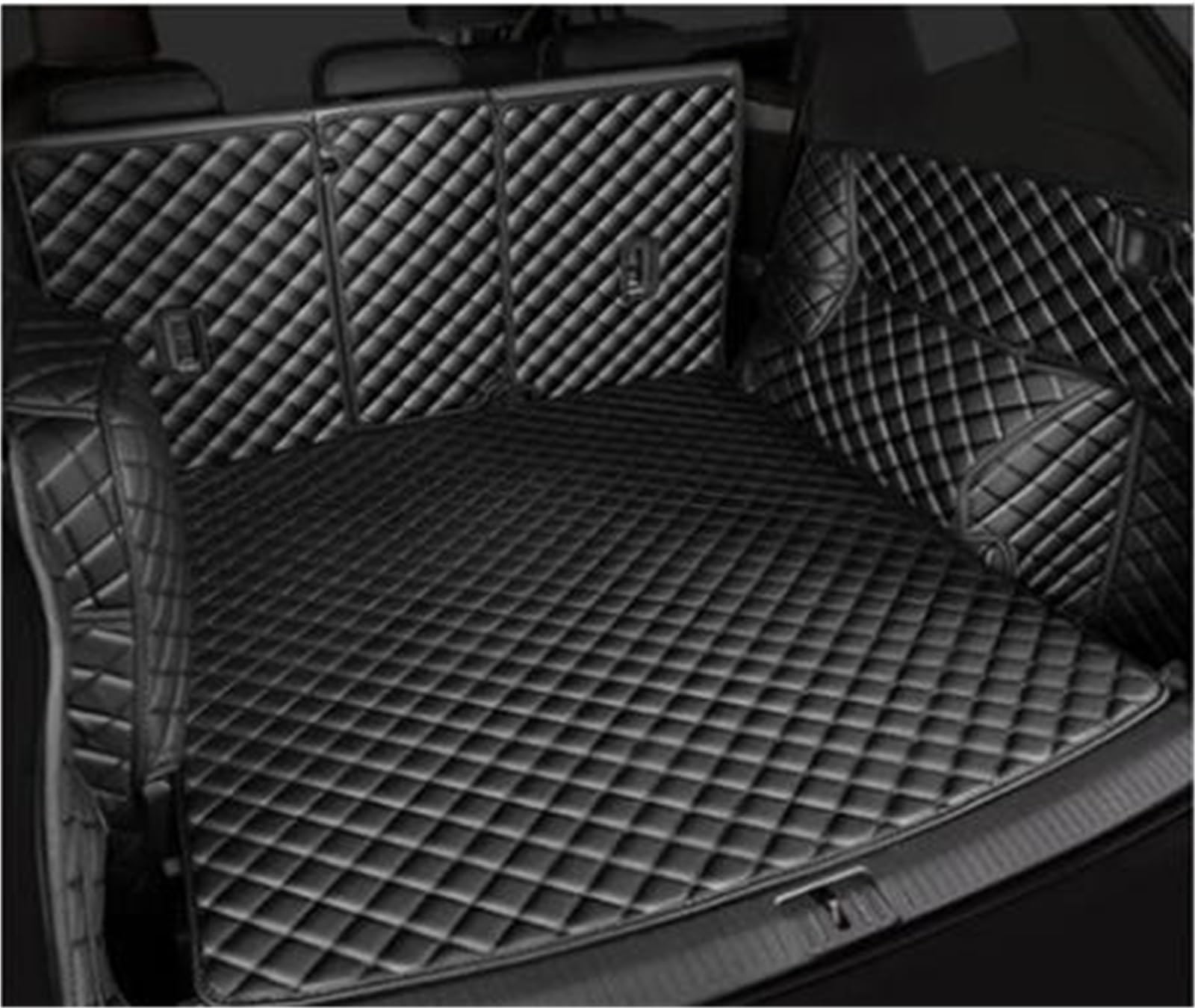 Vasca Custodia Per Baule Per Land Per Rover Per Discovery 5 2017-2021 7 Posti Tappetini Bagagliaio Auto Personalizzati Tappetino Per Posteriore Tappeto(Black 8,2017)