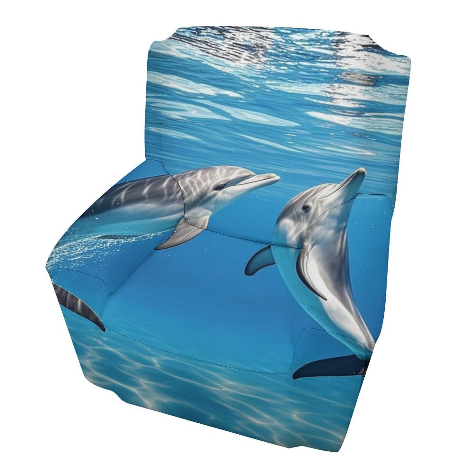 Housse de canapé dauphin extensible pour fauteuil de 81 à 119 cm