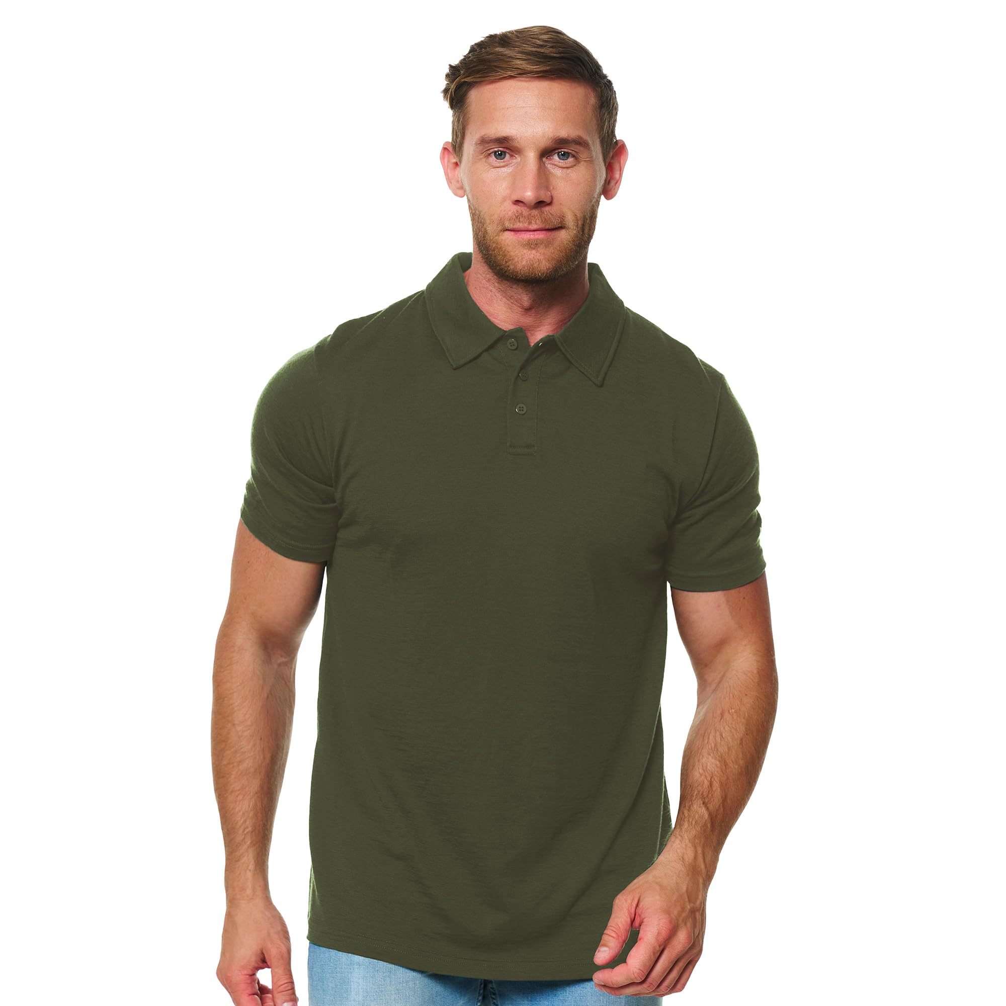 Merino.tech Polo Lana Merino para Hombre - Camiseta Lana Merino 100% | Antiolores, termorreguladora, no se arruga, para oficina y ocio, lavable a máquina