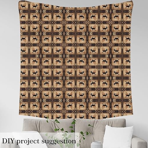 Miniatura 3 de Tela de ciervo bonita por yarda para niñas y niños, decoración de caza de ciervos, impermeable, tela para exteriores, estampado de pata de oso,