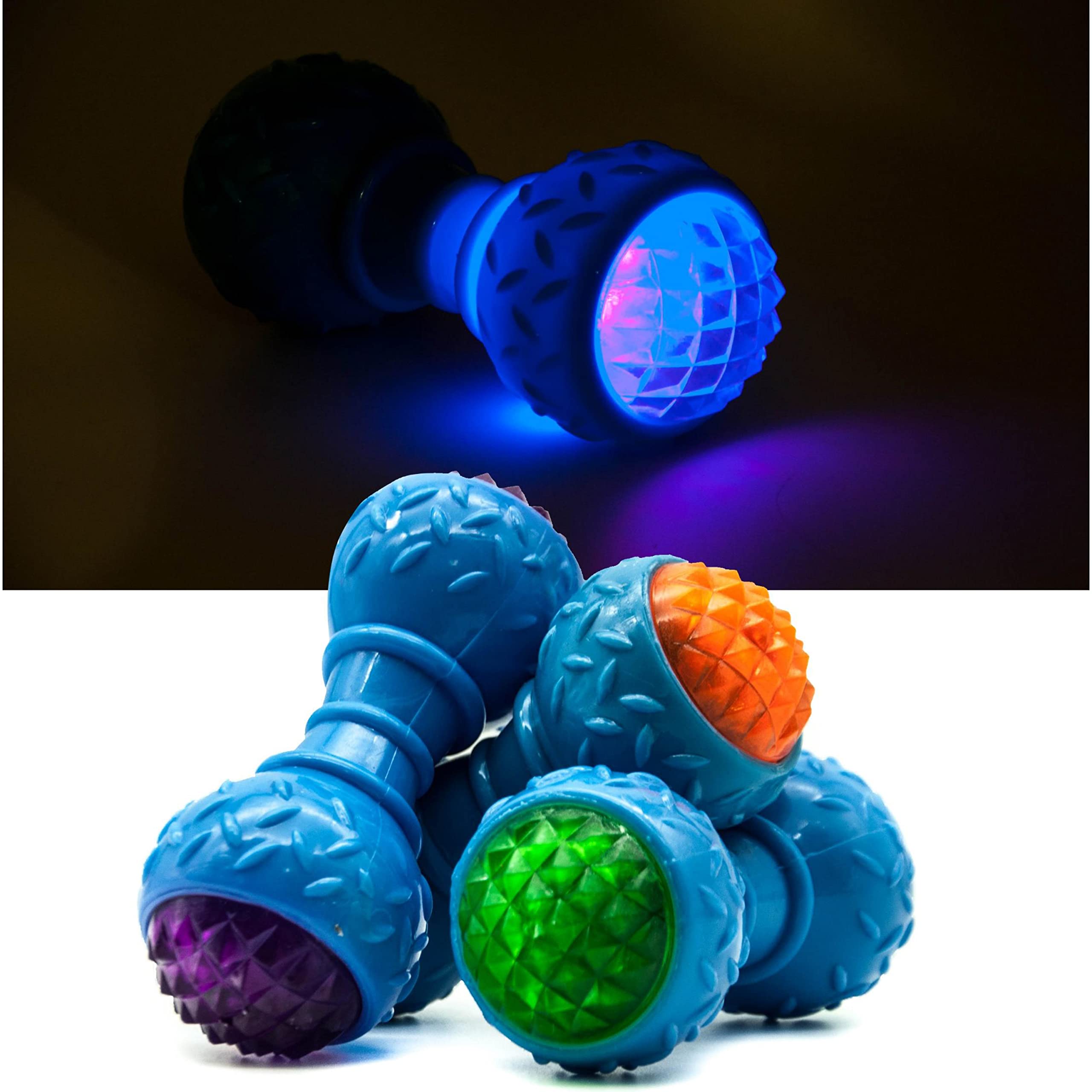 Balles Lumineuses Et Rebondissantes Pour Chiens Qui Aiment Mâcher Fort – 2 Balles Avec Lanière, Idéales Pour Jouer Dedans Ou Dehors