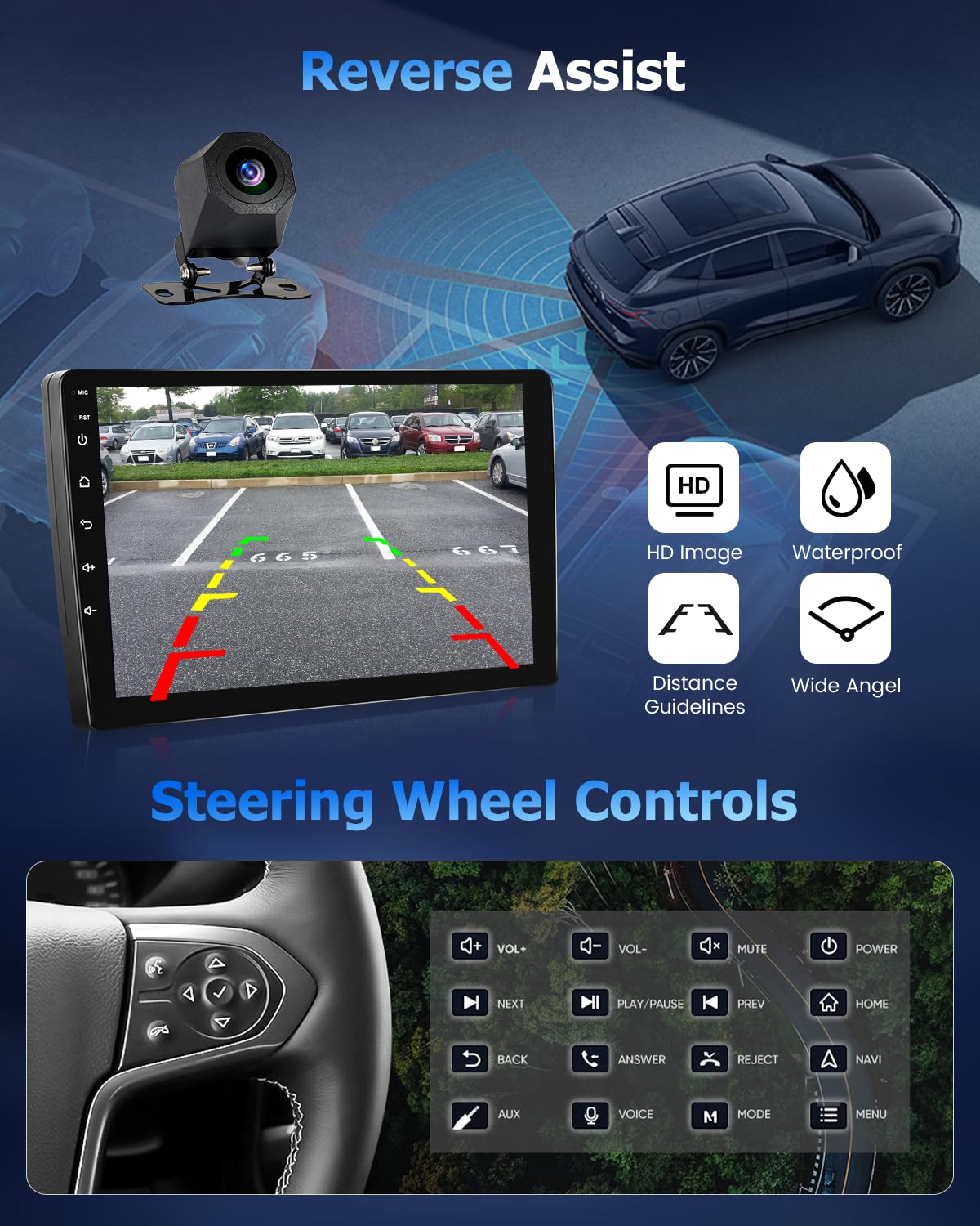 Hikity Radio samochodowe 4+64G dla Peugeot 207 2006-2015 z Android Auto