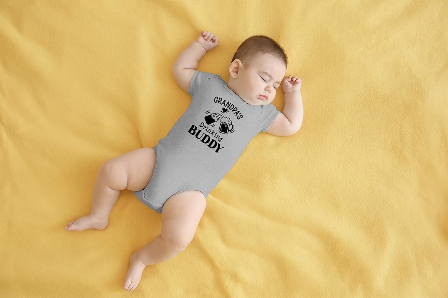 AW Fashions Grandpa's Drinking Buddy Bodysuit Funny Newborn Announcement Baby Boy Outfit Cute Girl Clothes - Image 5