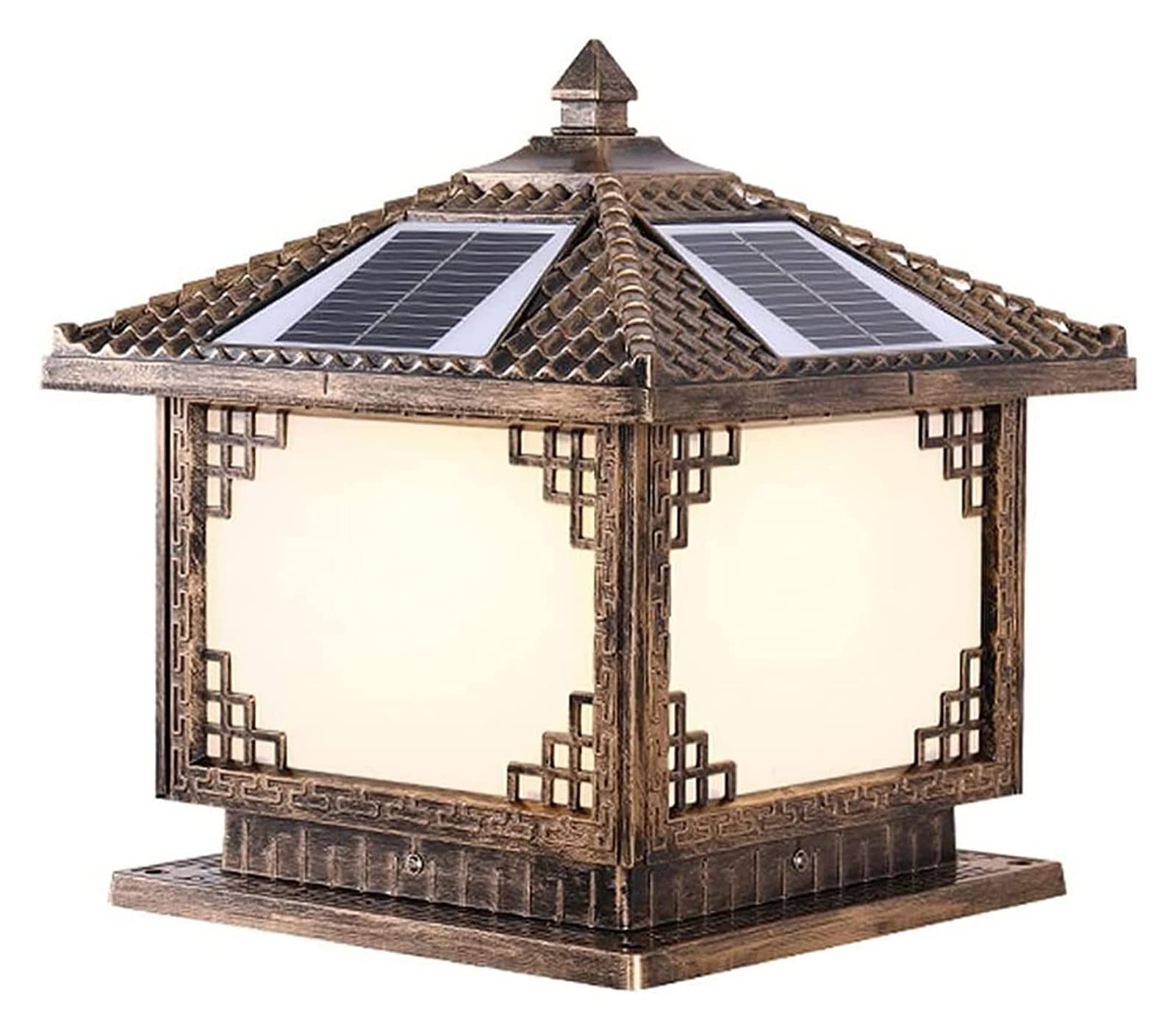 Lampy słupkowe oświetlenie zewnętrzne podwórko oświetlenie zewnętrzne solarne słupek lampa kolumnowa wodoodporna bramka lampa filarowa ogród światło uliczne trójkolorowe oświetlenie dziedzińca