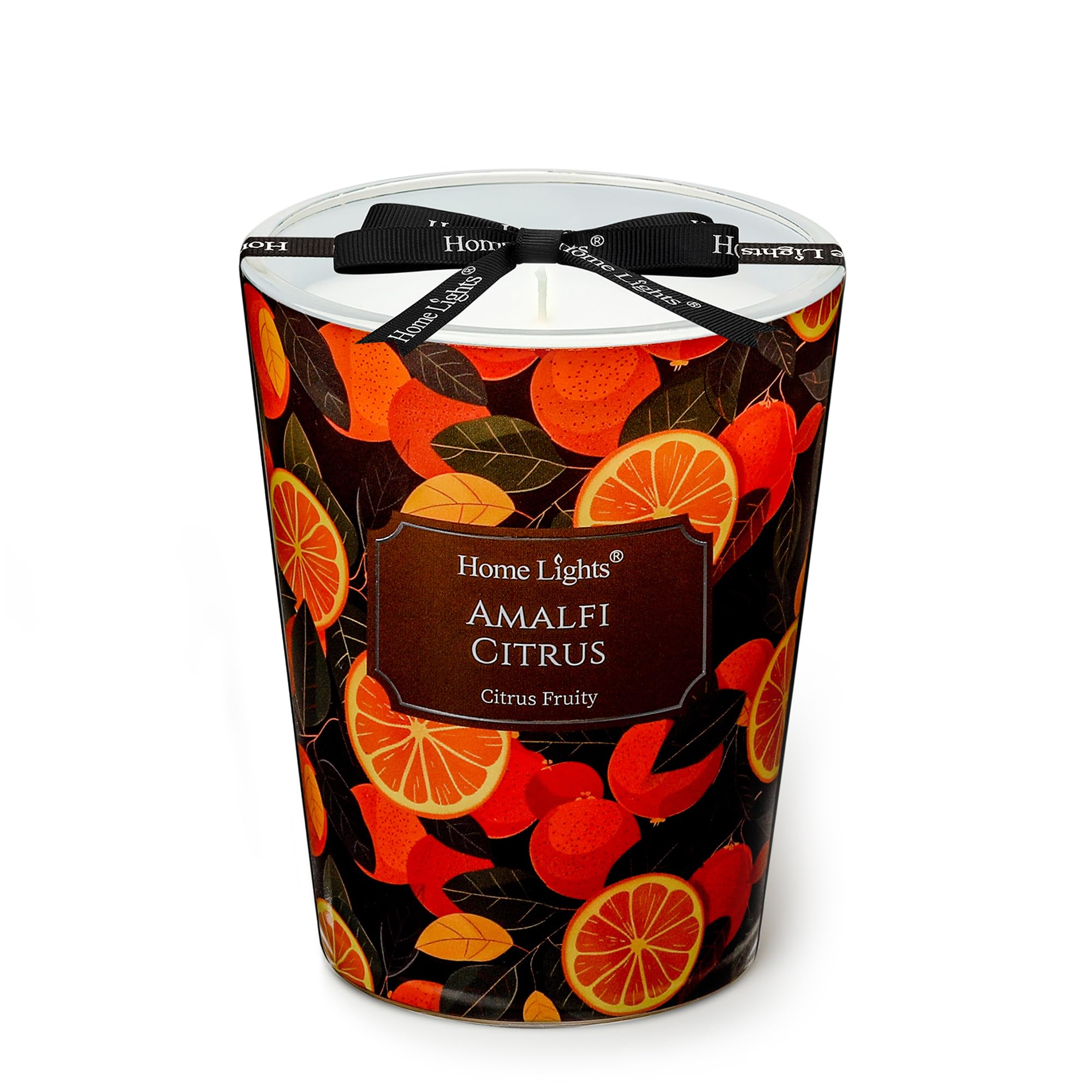 Home Lights 1-Wick Candles for Home Scented - 6.7oz Soy Wax Blend Candle Long-Lasting Fragrance, Eclectic Mixed Styles Home Decor and Housewarming Gifts, Amalfi Citrus