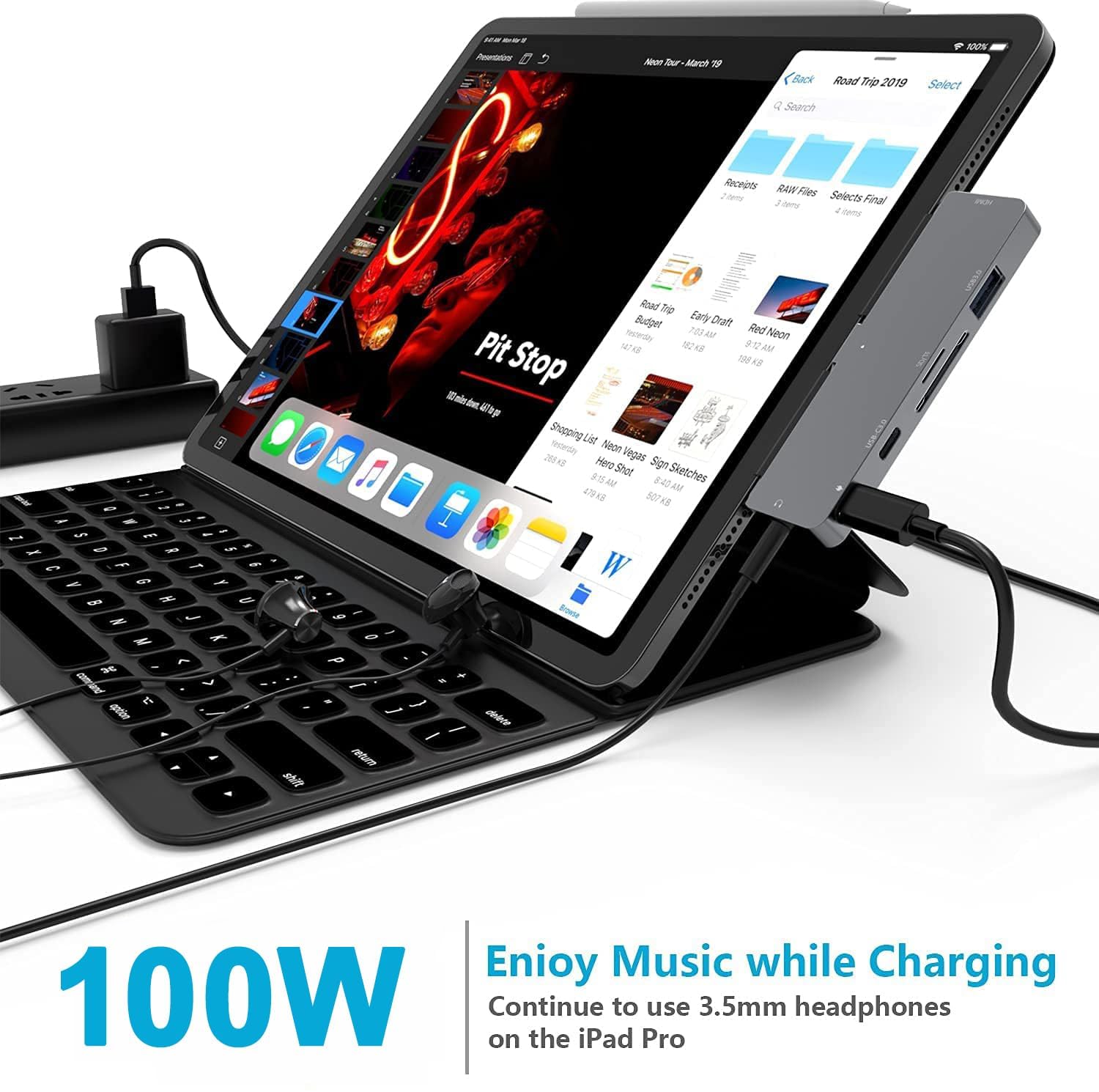 Adattatore 7 in 1, docking station multiporta per iPad Pro, iPad Air 5