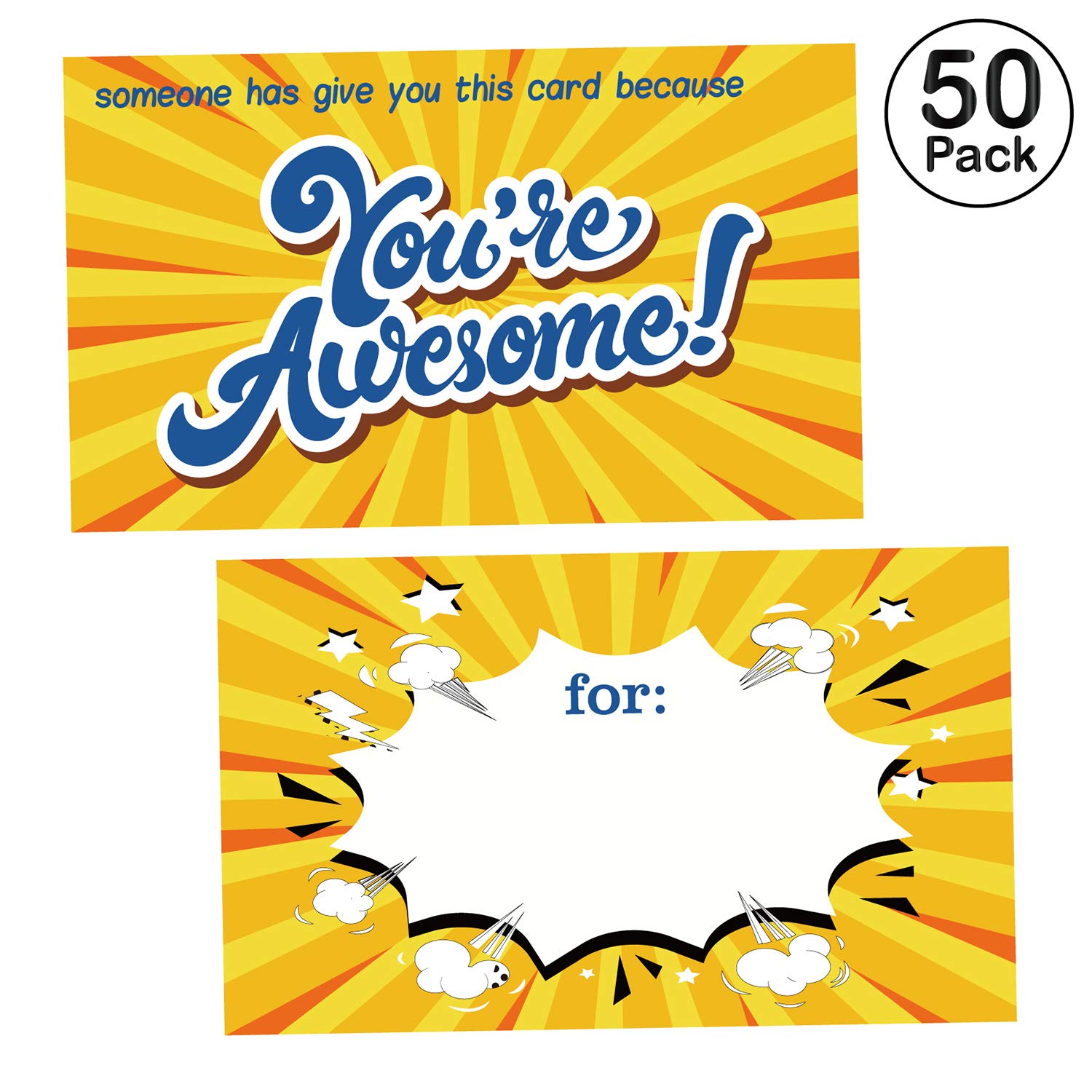 Buy 50 You are Awesome Cards -Thank You Appreciation Gifts Cards - You ...