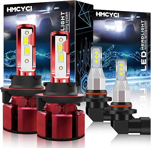 Compatible con DODGE RAM 1500 2500 3500 2 faros (2009-2012) 9008 de haz altobajo + bombillas LED antiniebla 9145, paquete de 4