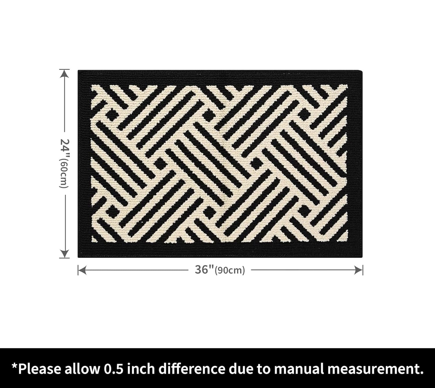 Door Mat Indoor Doormat 60 x 90 cm,Non-Slip Absorbent Dirt Trapper Door Mats Indoor,Machine Washable Low-Profile Floor Mats for Front Back Door,Hallway,Kitchen,Garden,Laudry Room - Image 4