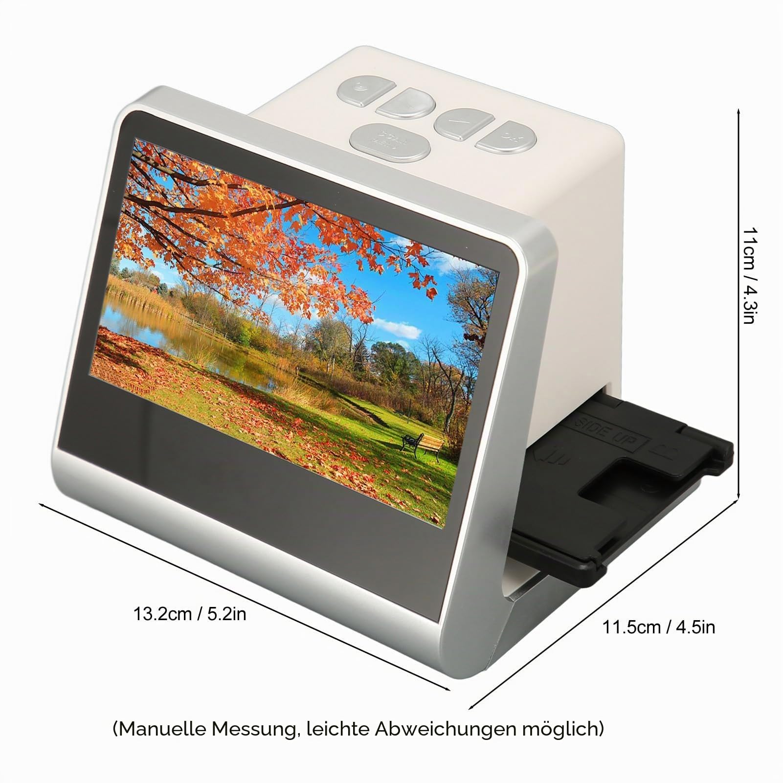 Cryfokt Digitaler Filmscanner, 14MP 22MP Sensor Film- und Diascanner mit HD-Farbbildschirm, Anschluss, Konvertierung von Dias und Filmen in Digitale Fotos für Computer und Laptops