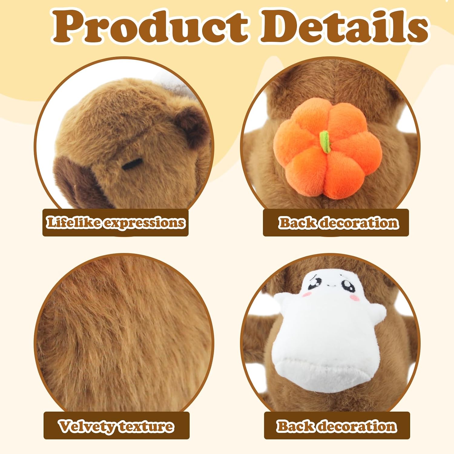 2 Pcs Animal Slap Bracelets Capybara Plush Toy, Stuffed Animal Capybara Huggers Slap Bracelets 9'' Cute Bracelet Huggers Toy Wrist for Kids Birthday Party Favor Supply Gifts