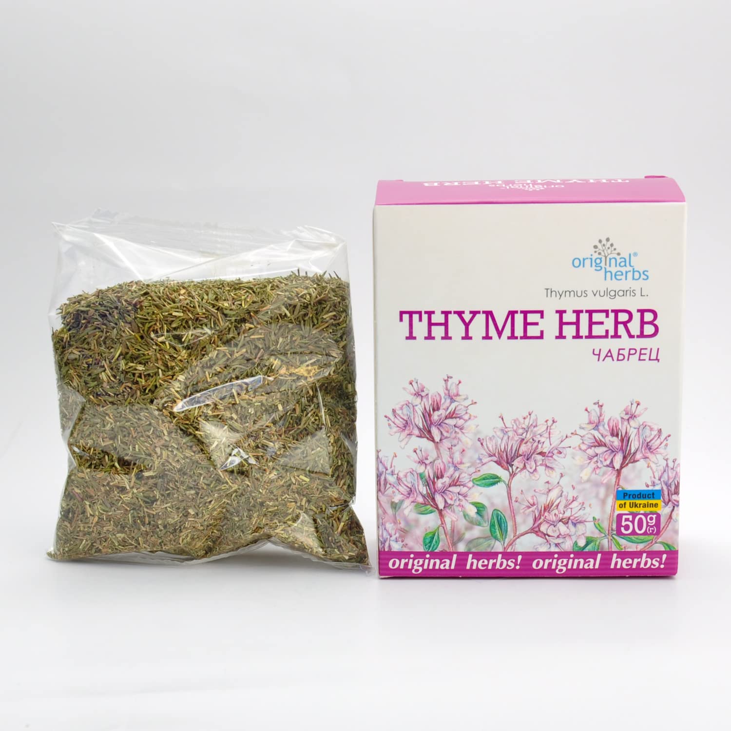THYME HERB TEA, (Thymus Vulgaris L.) | Original Herbs Herbal Tea – Wild Crafted Herbs Tea, 50g - 100% pure and natural loose leaf tea.