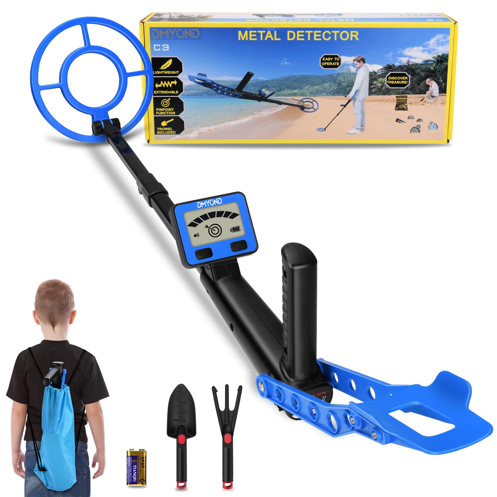 Dmyond Metal Detector for Kids - 7.6