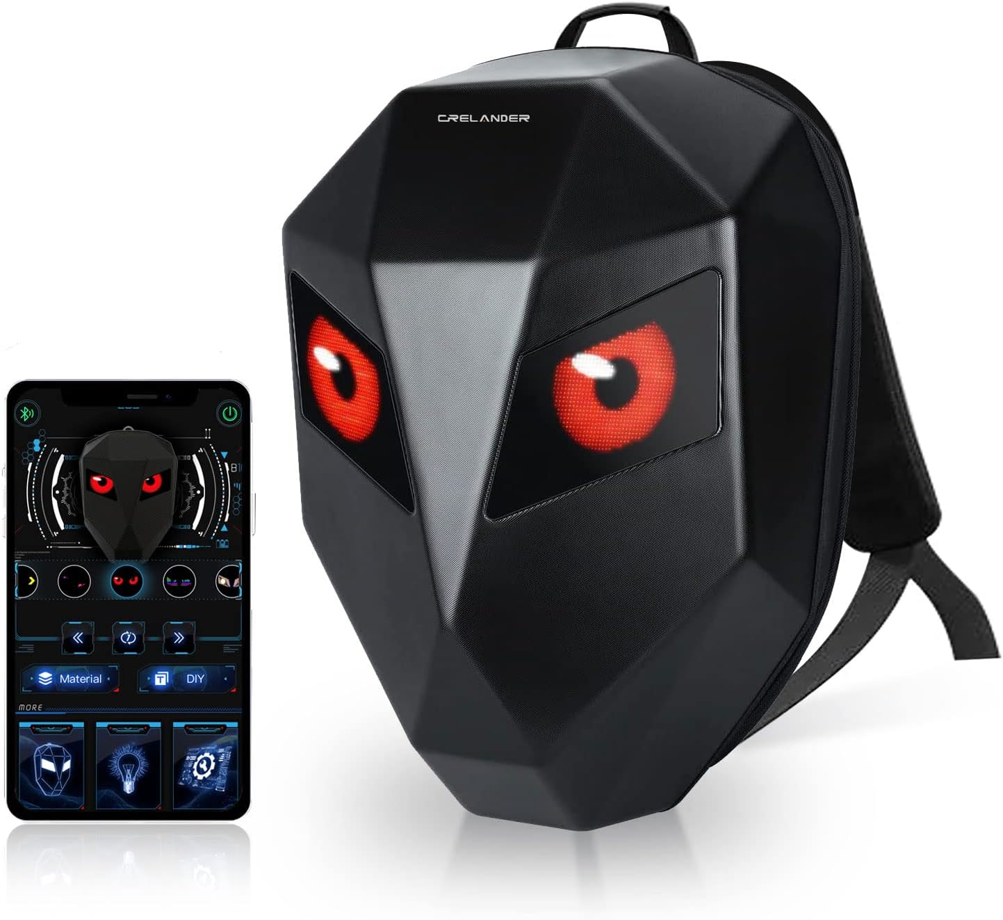 Crelander Helmet Backpack for Motorcycle,Programmable