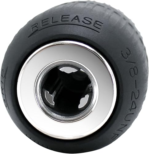 Miniatura 5 de HFS (R) Portabrocas sin llave Taladros de 38 pulgadas con eje de montaje de rosca 24 UNF