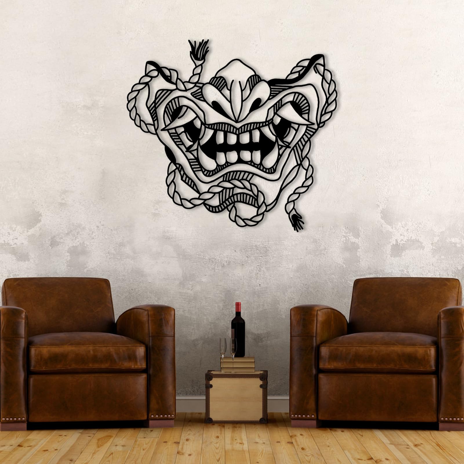 Amazon.com: Metal Wall Decor, Japanese Hannya Mask Art, Oni