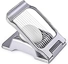 Egg Slicer for Hard Boiled Eggs, Stainless Steel Wire, Heavy Duty Aluminium Egg Cutter Dishwasher Safe for Egg Strawberry Soft Fruit