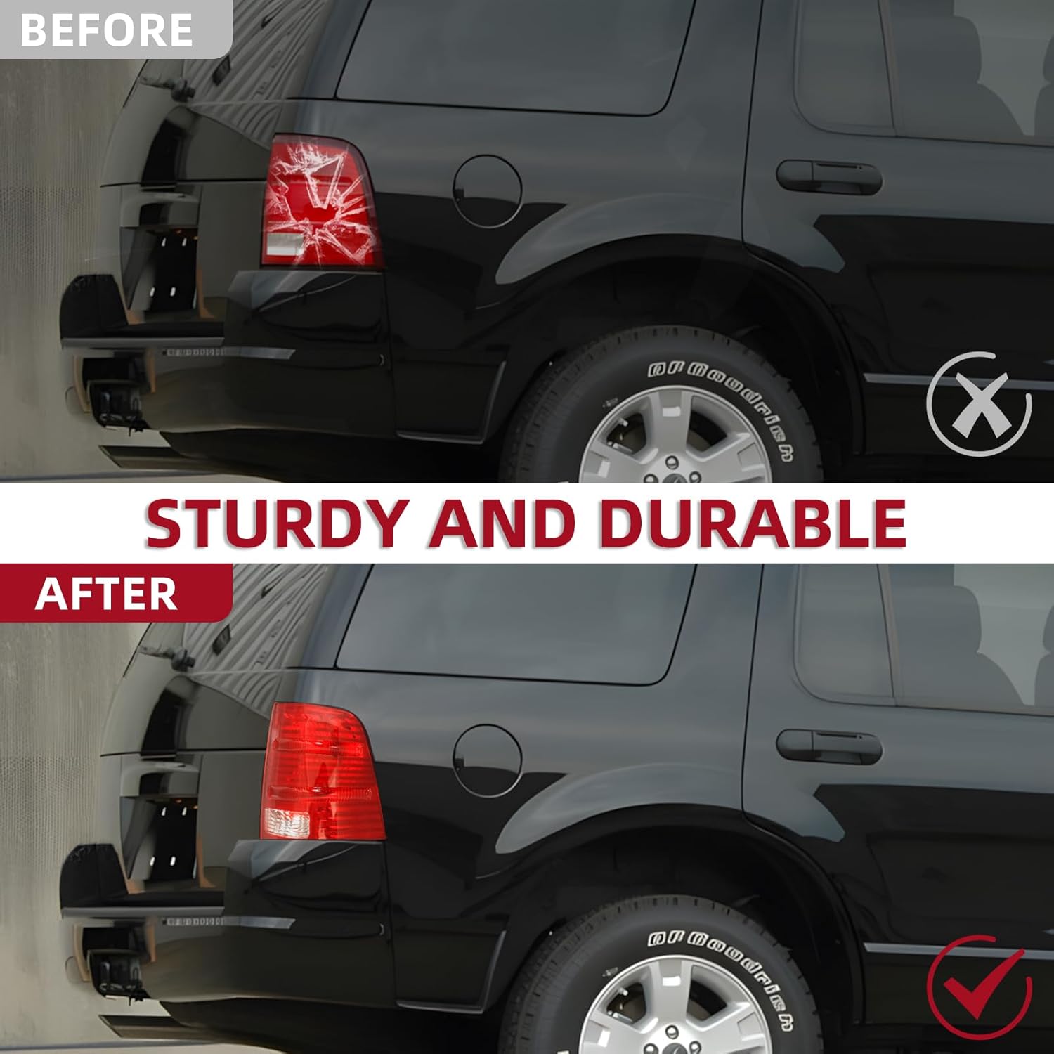 Tail Light Assembly Compatible with 2002 2003 2004 2005 Explorer Rear Brake Tail Lamp Replacement w/o Bulbs Replacement FO2801159 1L2Z13404AA (Right Passenger Side)
