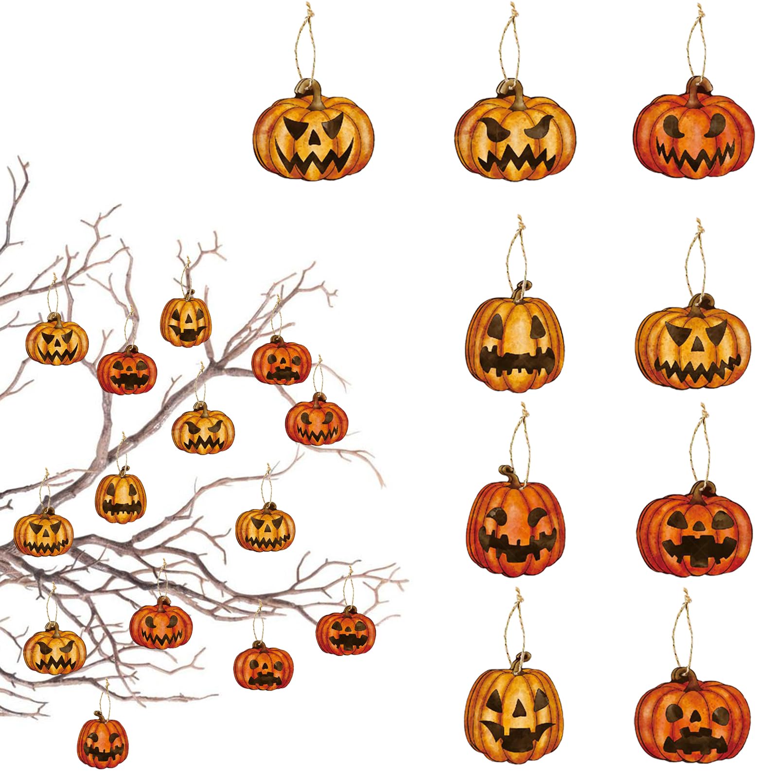 Decorazioni per albero di Halloween Fantasma Pattern Ornamenti Desktop Decorazione Figurine Per Interno Esterno Casa Per Halloween