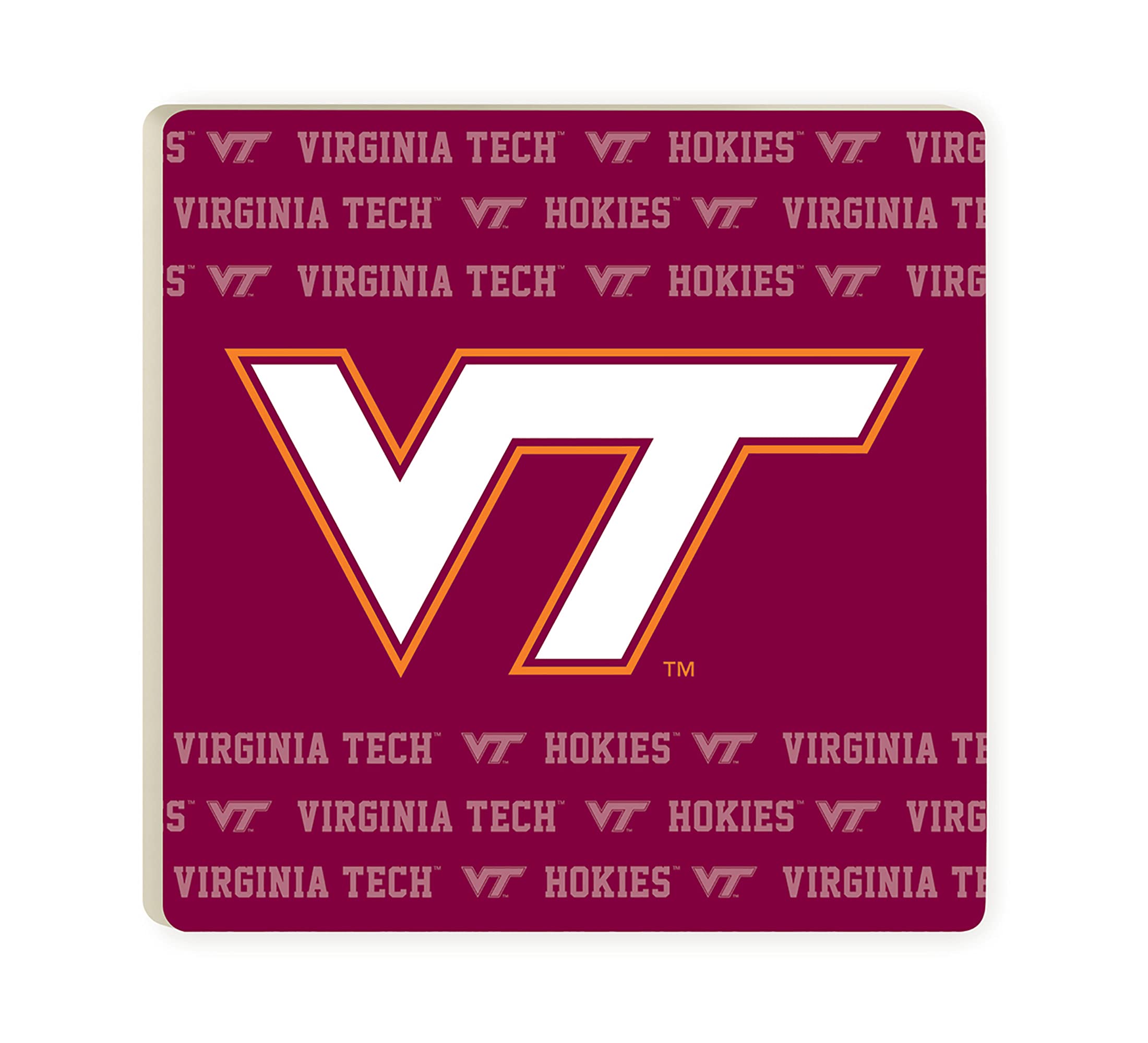 Virginia Tech Color Logo 4 x 4 Absorbent Ceramic Coasters Pack of 4