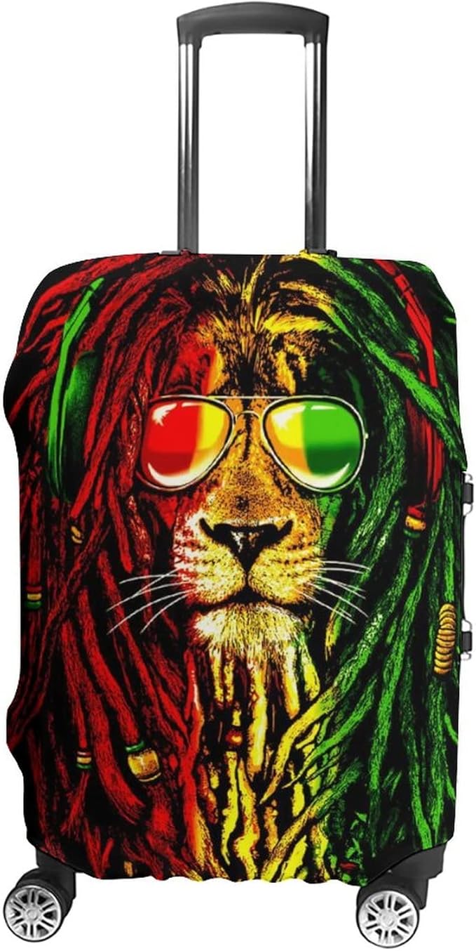 review Roargy Rasta Suitcase Cover Travel Luggage Covers Protector Washable Elastic Anti-scratch Spandex Pretective Cover Fits for 19-32 Inch,S Fits for 19-21 Inch,Gifts for Him