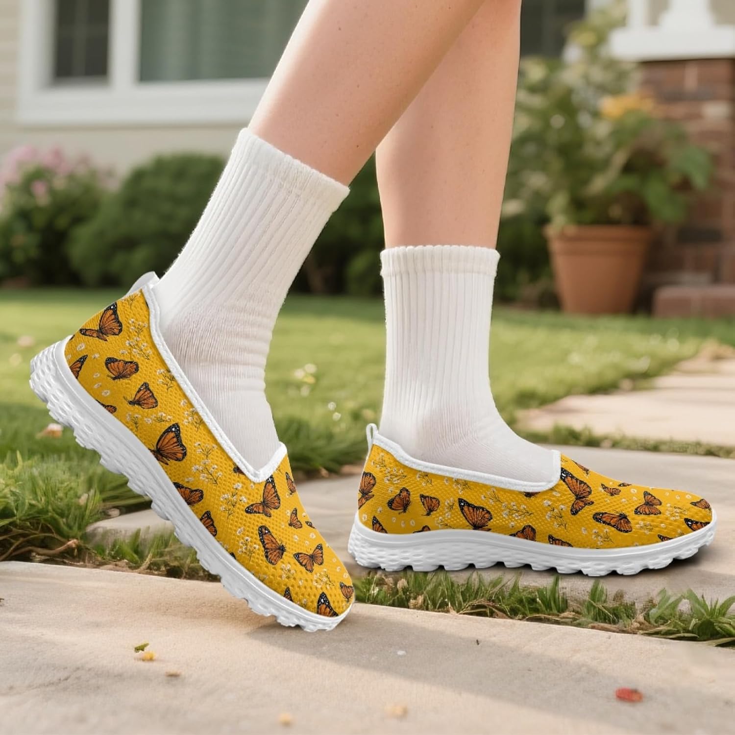 Butterfly Lightweight Comfortable Walking Shoes Women No Laces Slip On Flat Women Summer Shoes for Work Office Casual Trendy Beach Vacation Mesh Breathable Loafer 2025 - Image 2