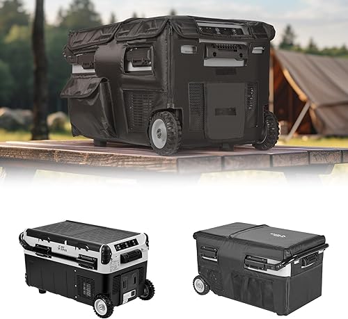 Miniatura 1 de JOYTUTUS Refrigerador de 12 voltios, refrigerador portátil de coche de 30 cuartos (28L) con cubierta protectora aislada