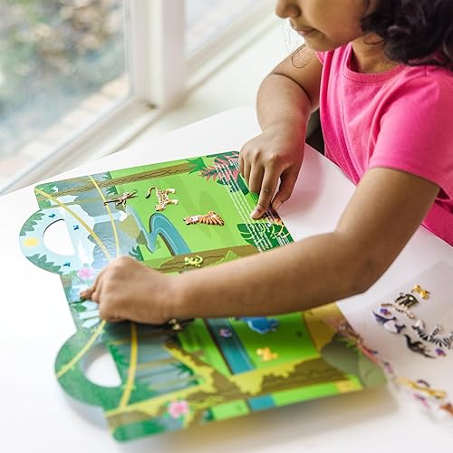 Miniatura 2 de Juego de calcomanías Melissa & Doug con temática de safari, 42 calcomanías infladas reutilizables