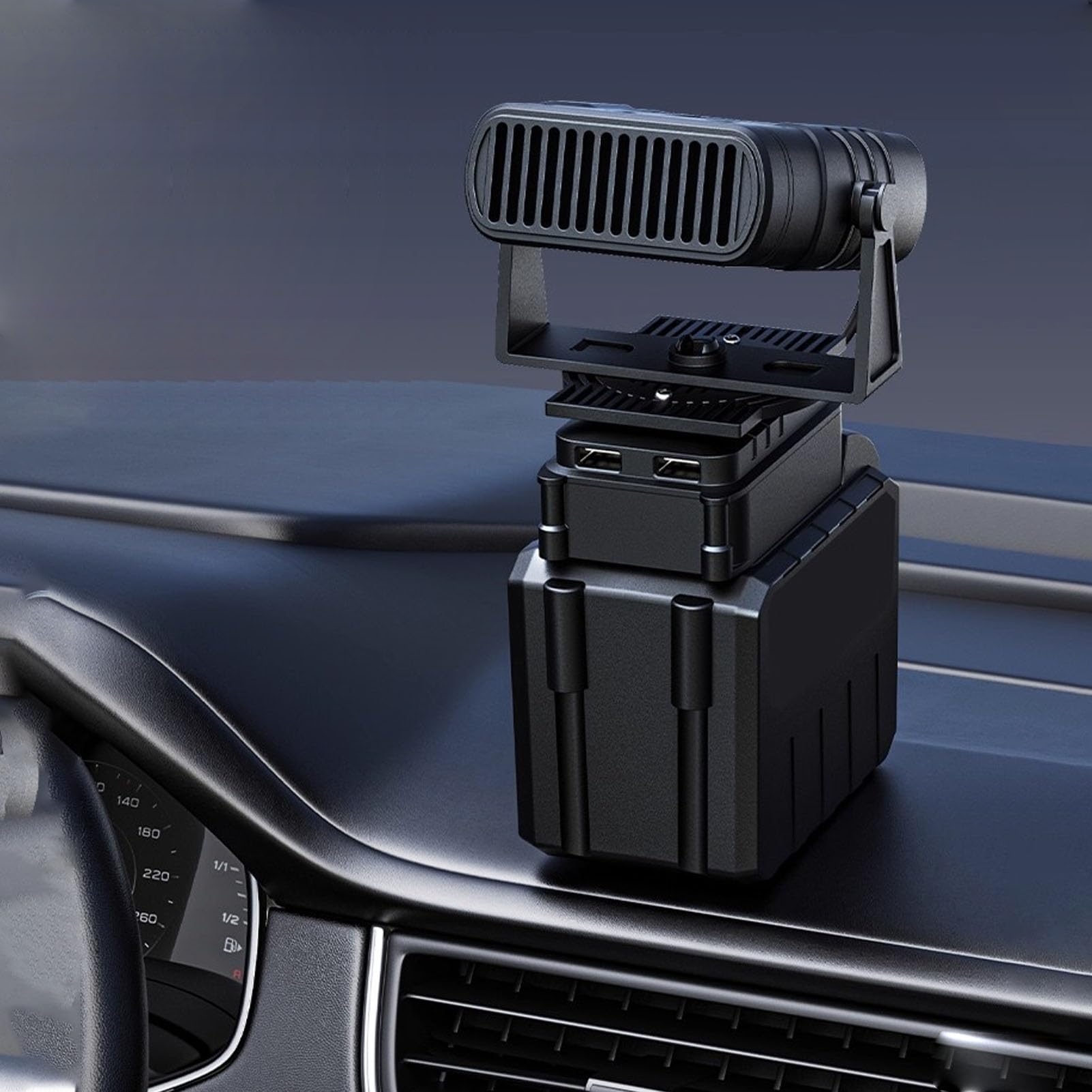 Jiawu Chauffage de Voiture sans Fil Compact et Efficace, Dégivreur de Chauffage Rapide pour Une Vision Claire, adapté aux Conducteurs et aux Aventures en Plein Air