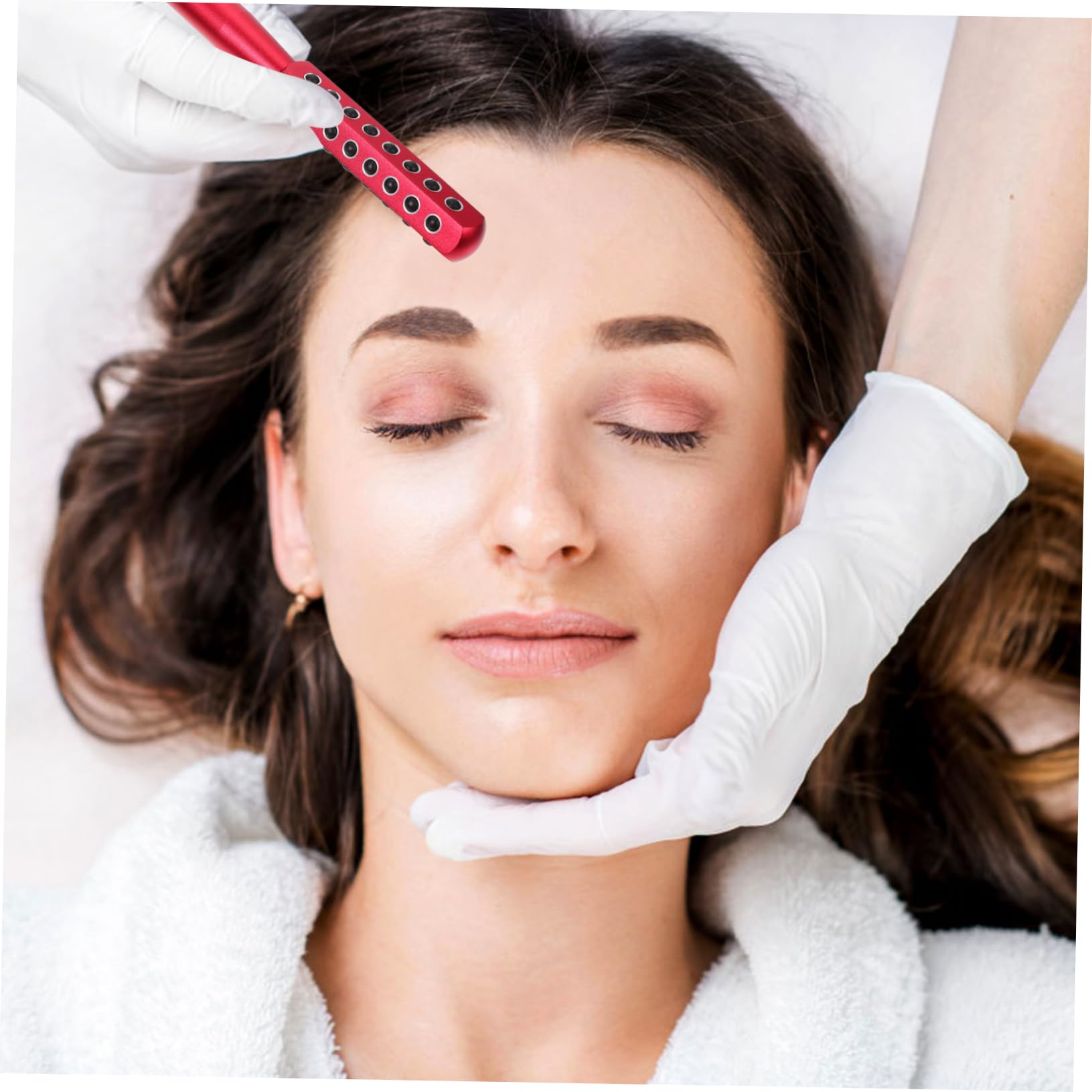 Massaggiatore Viso e Collo in Lega di Alluminio Rosso | Germanite, Uso in Salone o Casa, Lifting Mento e Guance, per Amici e Familiari Appassionati