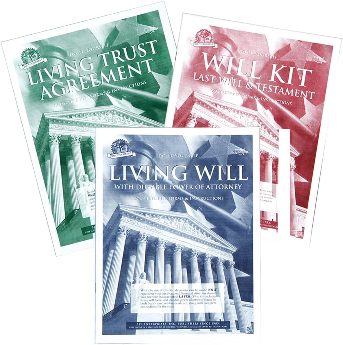 Do-It-Yourself Will Kit - Includes Last Will & Testament, Living Will and Living Trust Booklets
