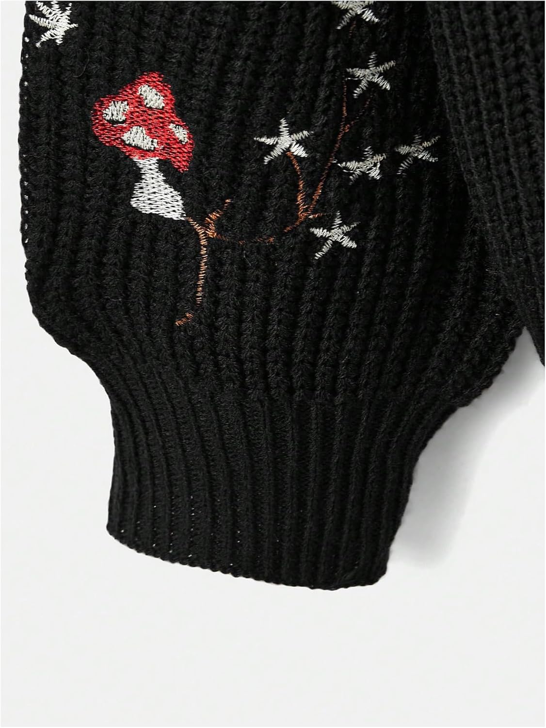 SHENHE Women's Embroidery Cardigan Drop Shoulder Button Front Duster Knit Sweater - Image 4