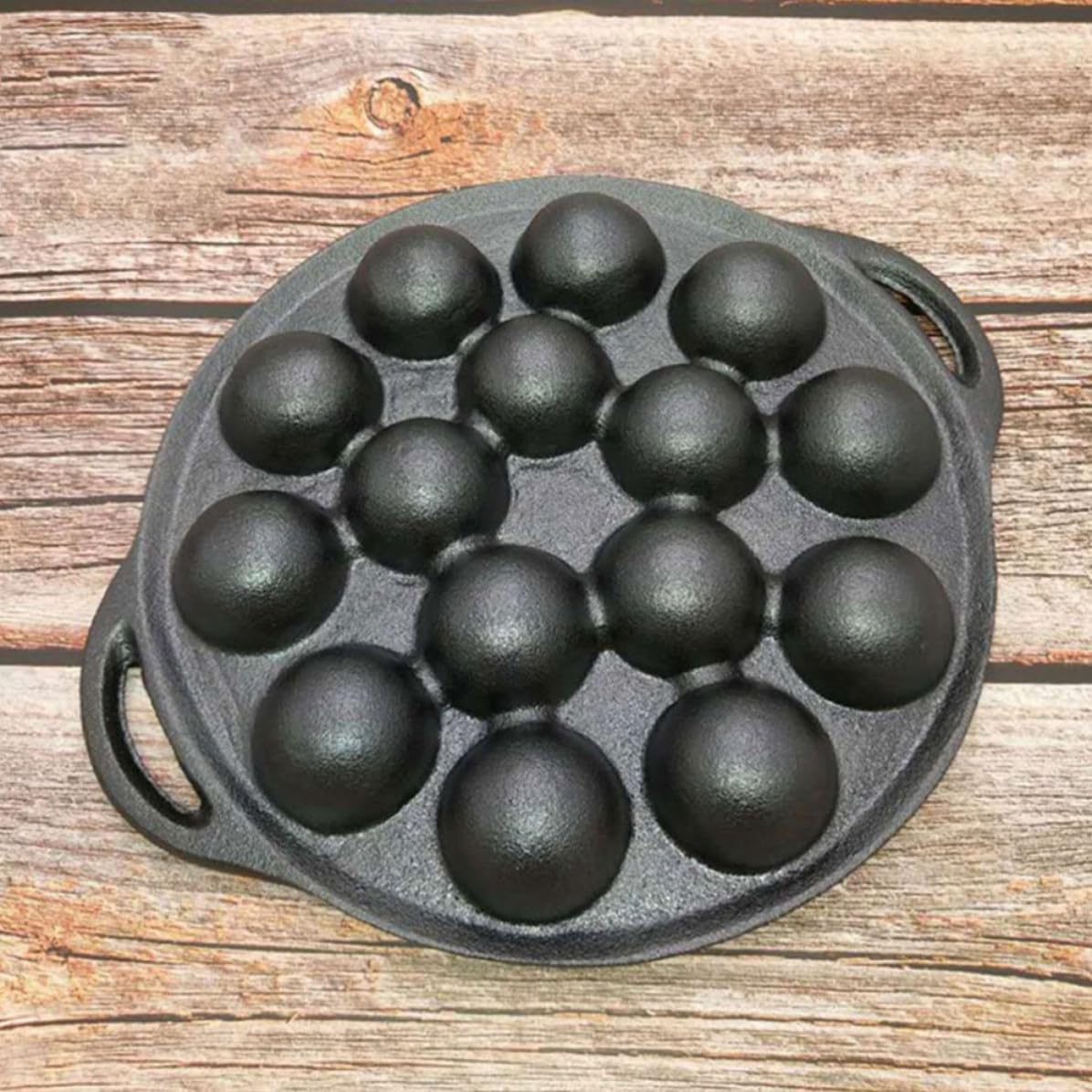 Sartén de Hierro Fundido Gruesa para Caracoles y Albóndigas | Negro, Uso en Restaurante y Tienda de Cocina Occidental, Alta Durabilidad y Acabado Fino Color Aleatorio