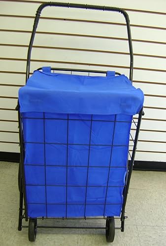 RoyalCraft Shopping Cart Liner Insert (azul) resistente al agua con cubierta.