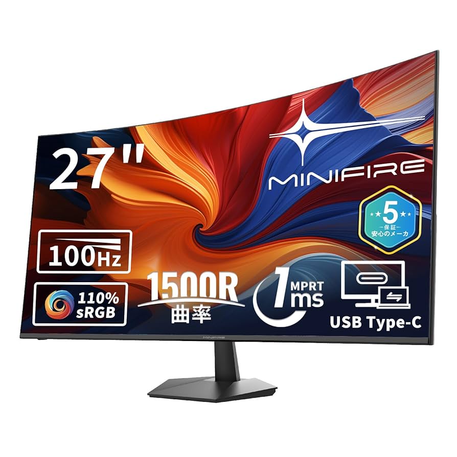MINIFIRE MF24C1 24 湾曲モニター100Hz FHD TypeC 1_c83a2d0f-3eb7-4a91-80fa-