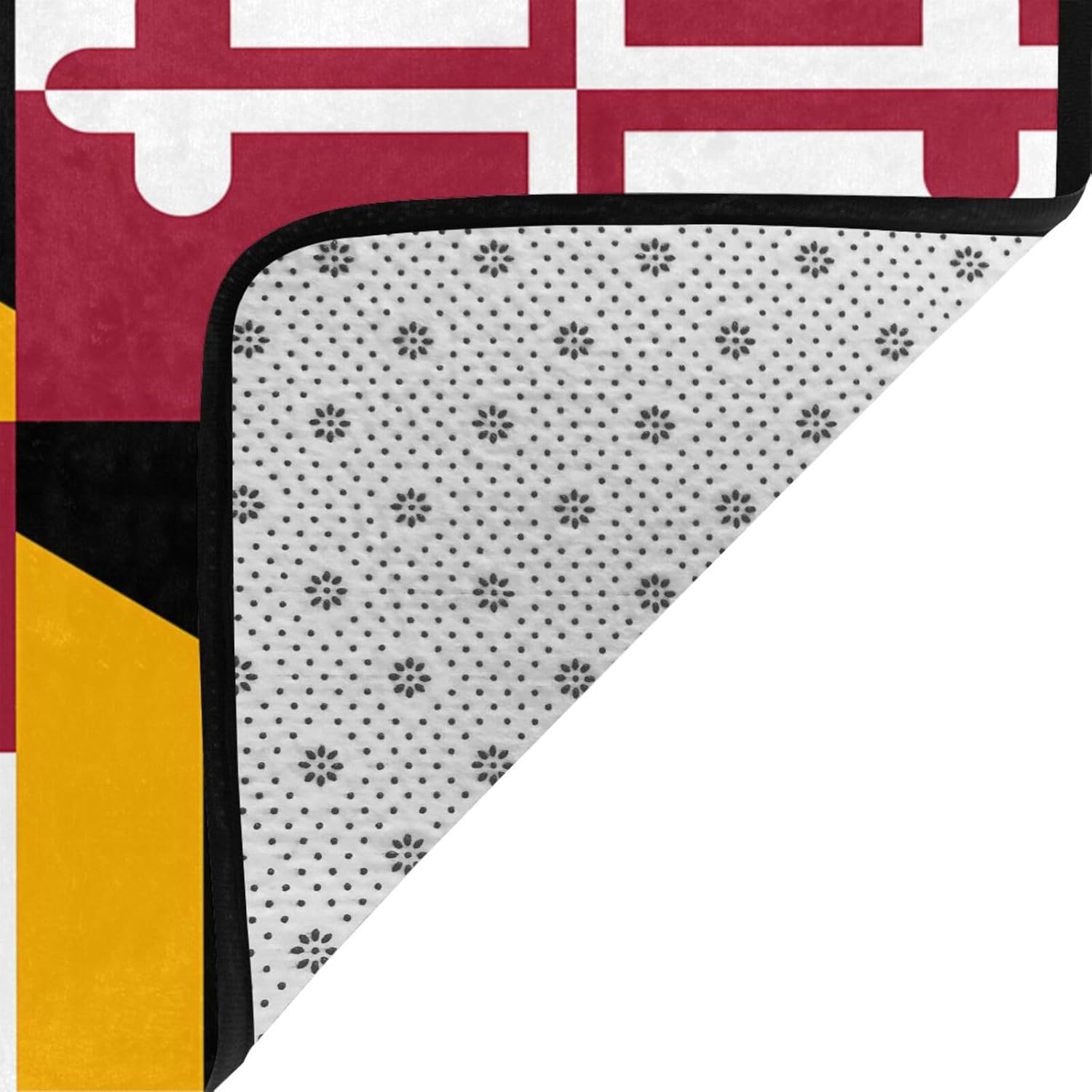 Maryland State Flag Printed Floor mat 80x58 inches, Non-Slip Decorative Carpet for Bedroom and Living Room