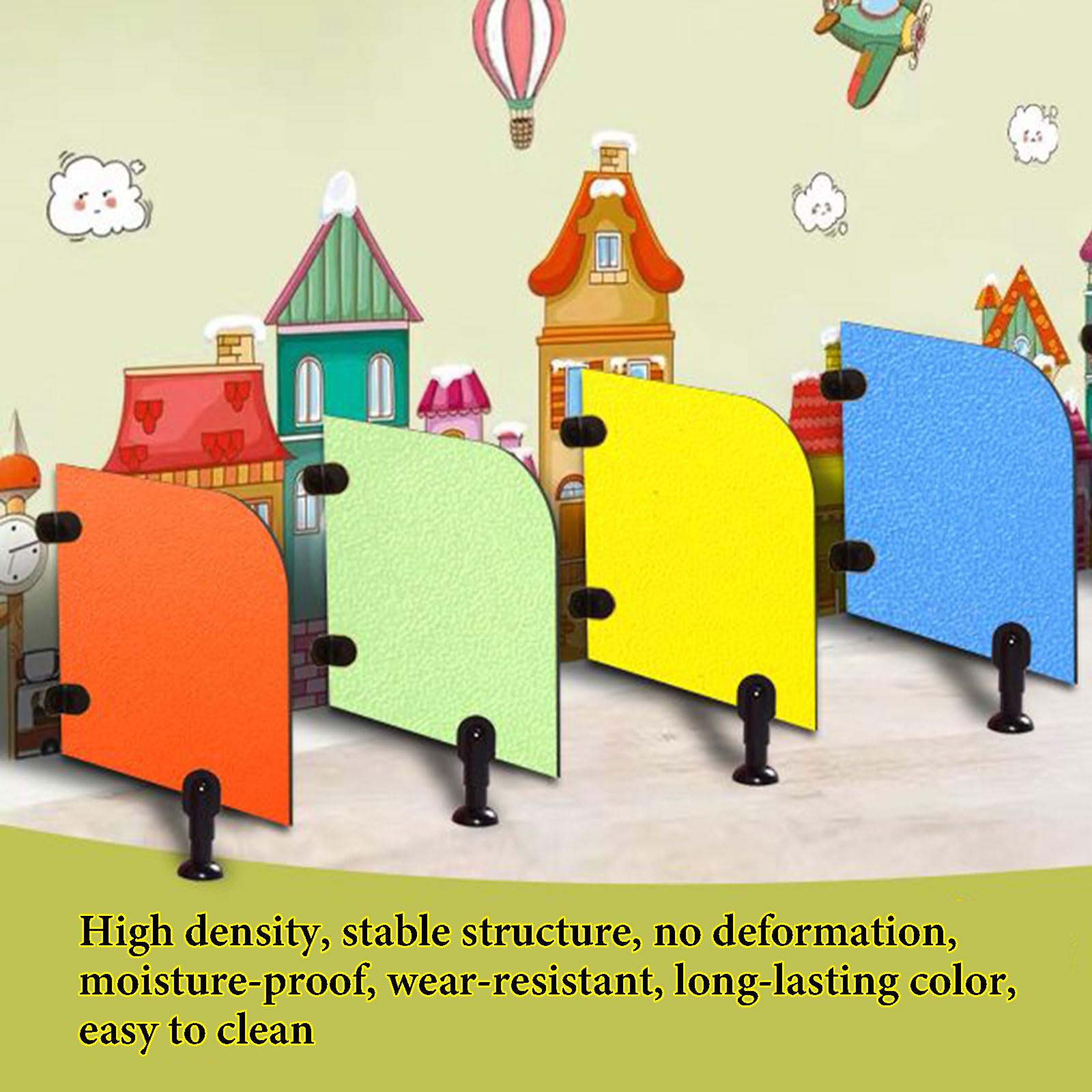 Mampara divisoria para urinario Infantil, Resistente y Duradera, Ideal para familias, escuelas, Jardines de Infancia y Lugares públicos (Verde, 23,6 × 27,5 Pulgadas).