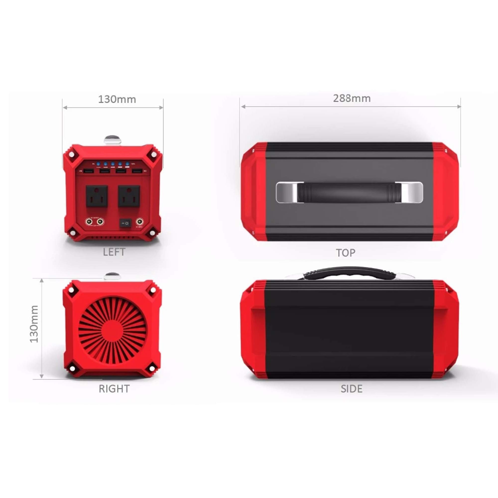 Accumulatore Energia Portatile 270Wh / 73000mAh Generatore Solare a Onda Sinusoidale Pura Batteria Riserva Emergenza Presa AC 300W Porta USB e DC per Campeggio all'Aperto