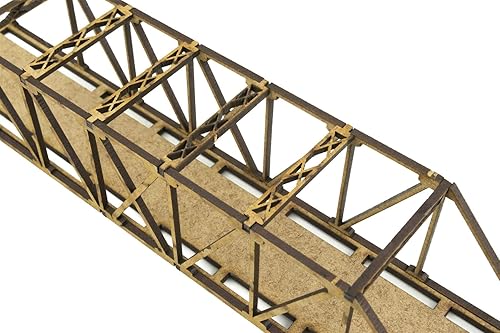 Miniatura 7 de War World Scenics - Puente de viga de MDF de calibre N de una sola vía (7.874 in) (elige color) - Escala de modelado ferroviario Modelo ferroviario