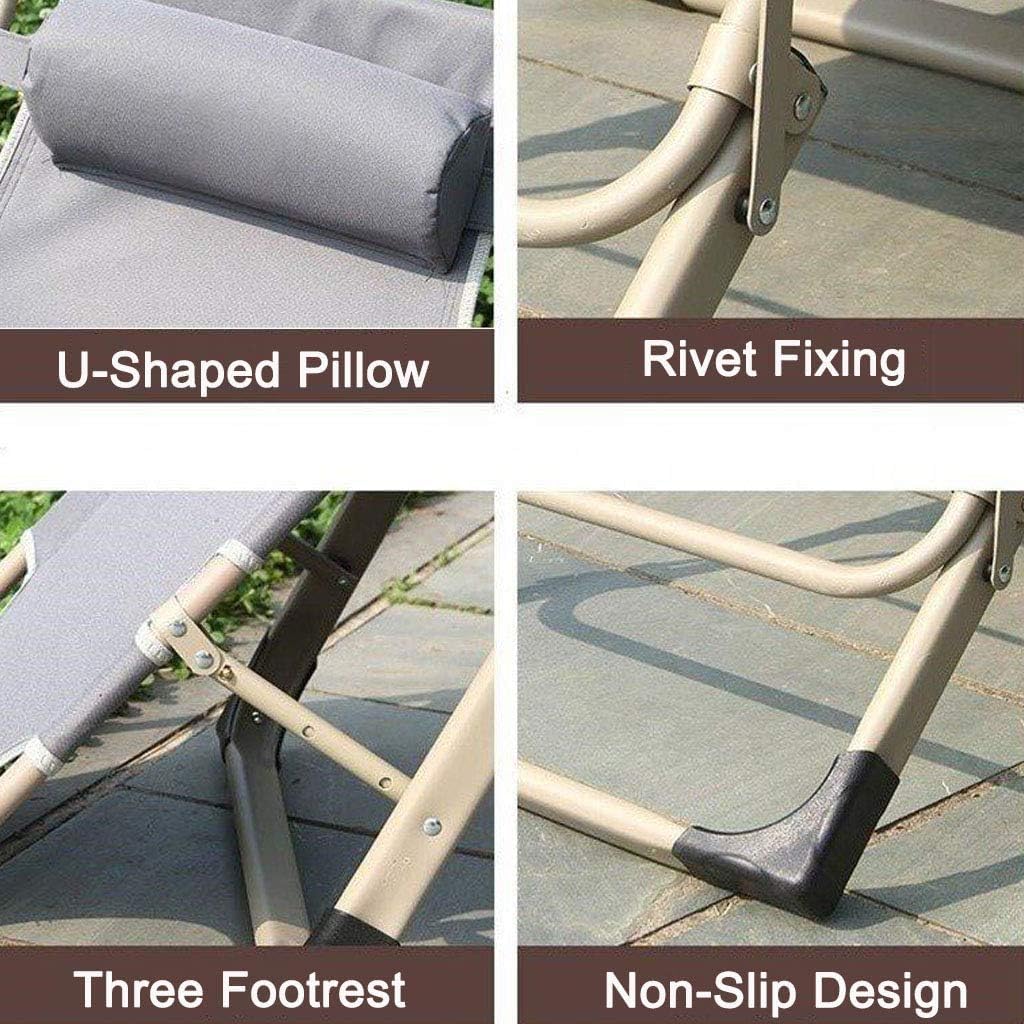 Tumbona Plegable Silla Gravedad Cero Tumbona Reclinable Para Playa, Sillón Plegable De Gravedad Cero, Silla De Salón Ligera Para Oficina, Descanso Para El Almuerzo, Muebles De Jardín Silla Plegable Re