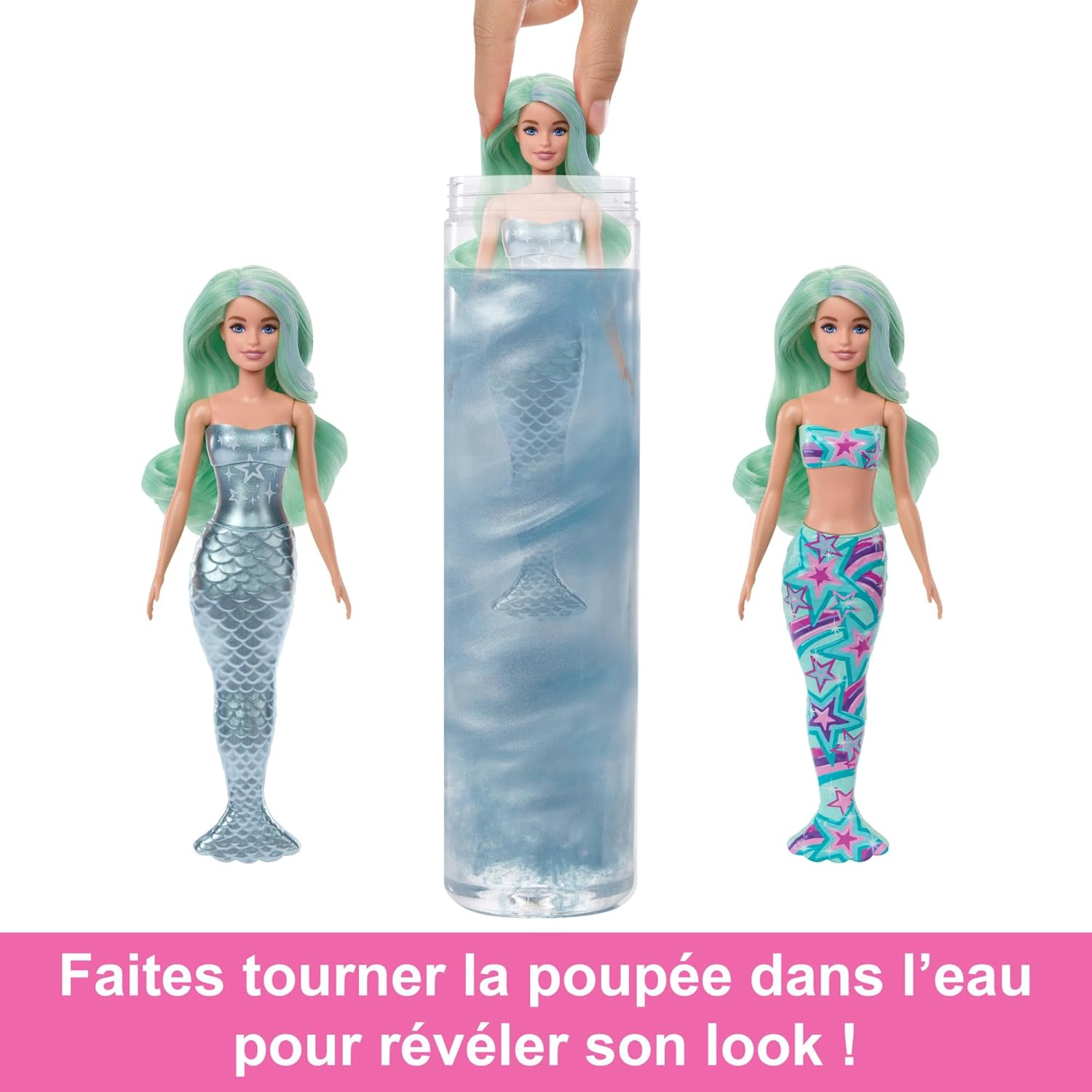 Barbie Color Reveal Sirène : 6 Surprises Magiques ! - Image détaillée