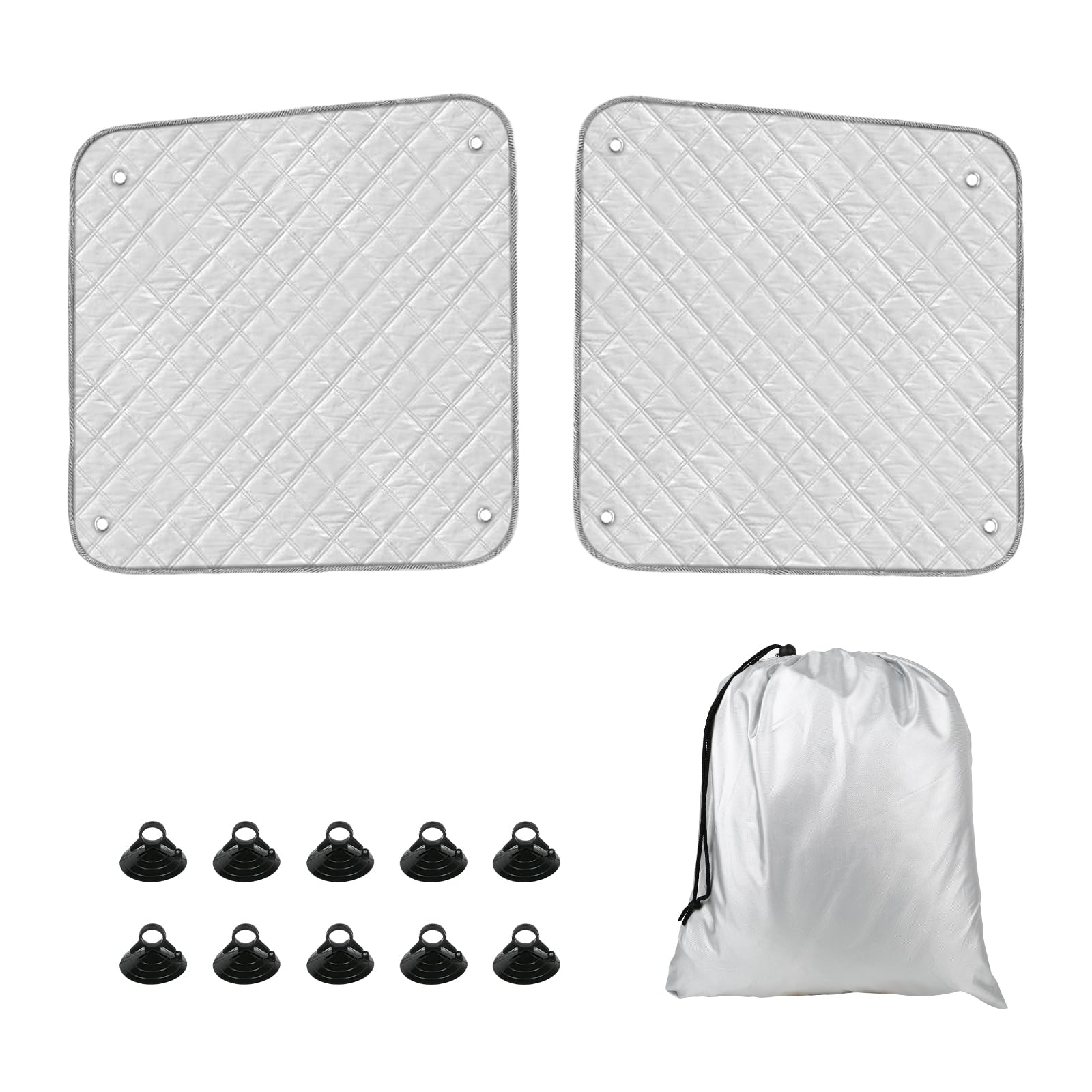 Parasol Ventanas Traseras Coche Compatibles con Fiat Ducato 2006-2025, Parasoles Térmicos Internos, Parasoles para La Ventana Trasera de Dos Puertas