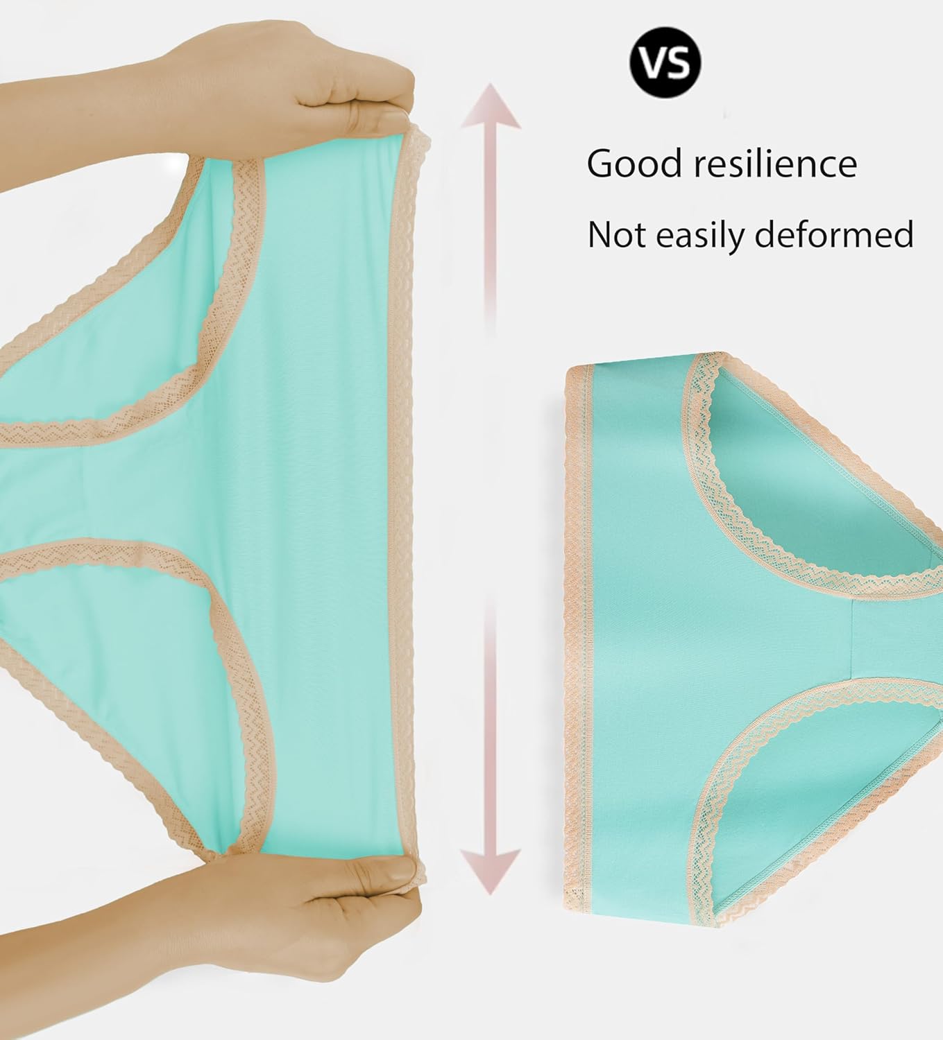 Sladatona Teen Girls Viscose From Bamboo Underwear Girls Lace Trim Tagless Soft Briefs(pack of 6) - Image 3