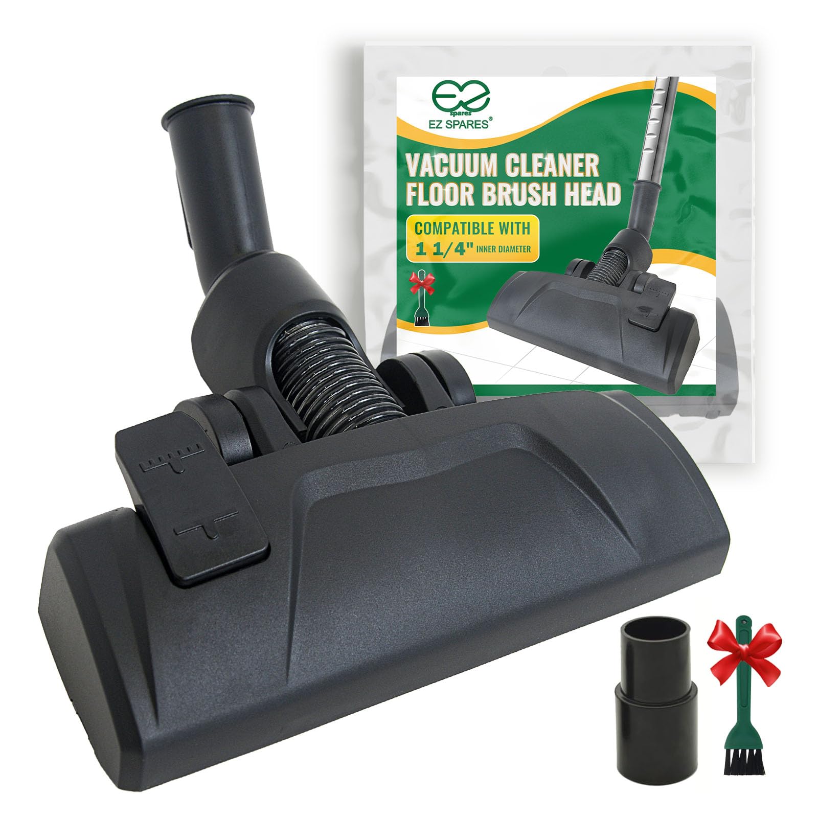 EZ SPARES Replacement for Universal Vacuum Cleaner Floor Brush Head, 1 1/4" 32mm 2 New Functions Choose (On Floor&Carpet),Vacuum Cleaner Parts Attachment Accessory