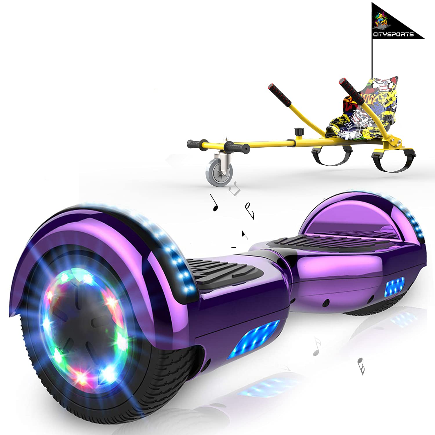 Buy MARKBOARD Hoverboards with seat, Hoverboards with hoverkart, Hoverboards Go kart, 6.5 inch