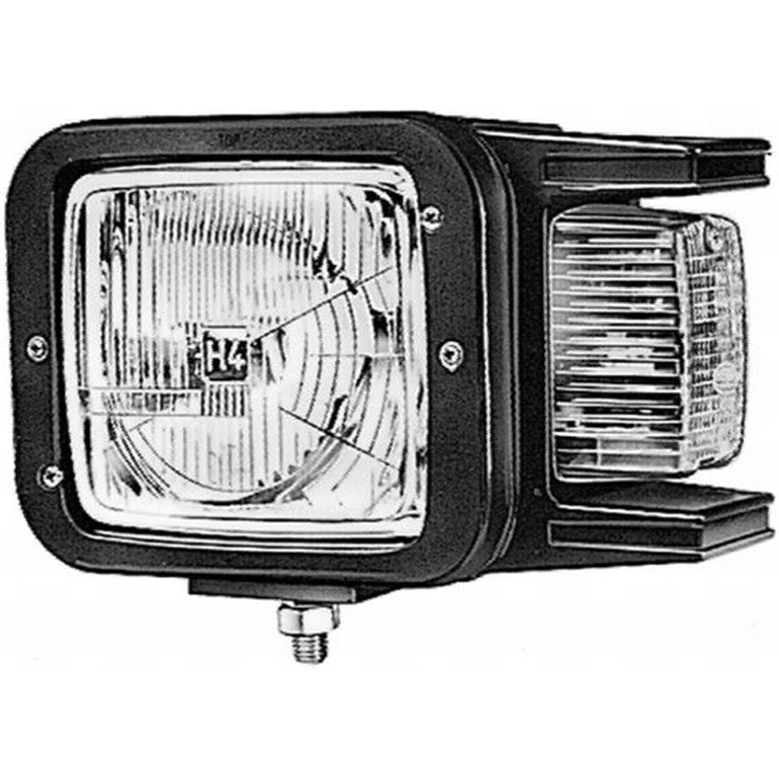 HELLA Halogen Reflektor - 24V / 12V - Liczba referencyjna: 10 - ECE - żółty - Wtyczki: Wtyk płaski - z prawej - 1EA 007 108-021