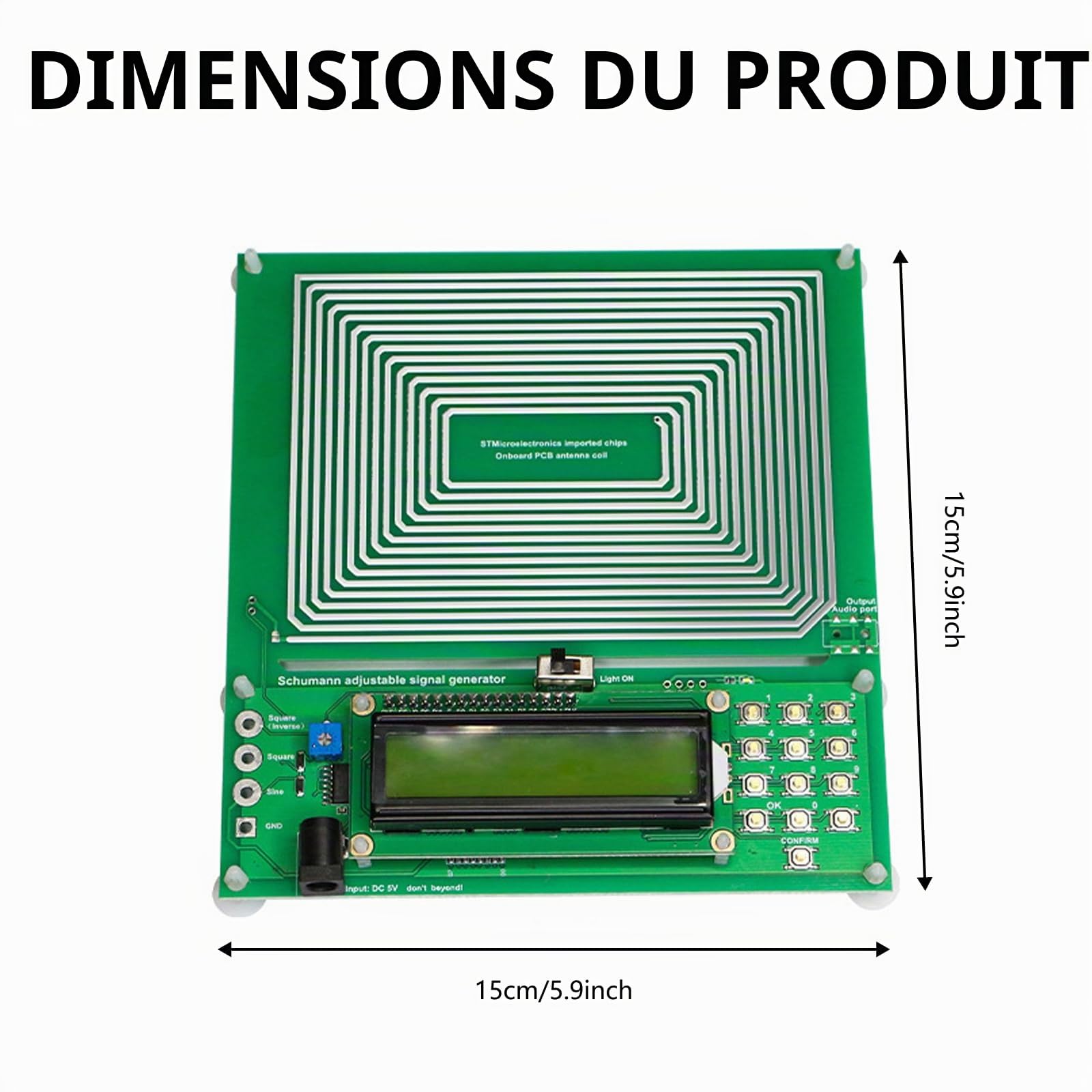 Résonateur Schumann, Générateur De Fréquence Schumann Générateur D'Impulsions Sinusoïdales Pures De 7,83 Hz Générateur De Fréquence De 0,01 à 100 000 Hz Générateur De Fréquence Pour L'aide Au Sommeil
