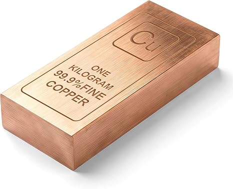 Pure Copper Bar 1 KG (1000g) – Solid Copper Ingot, High Purity Metal Block for Casting, Crafting, DIY, Electrical & Industrial Use Copper