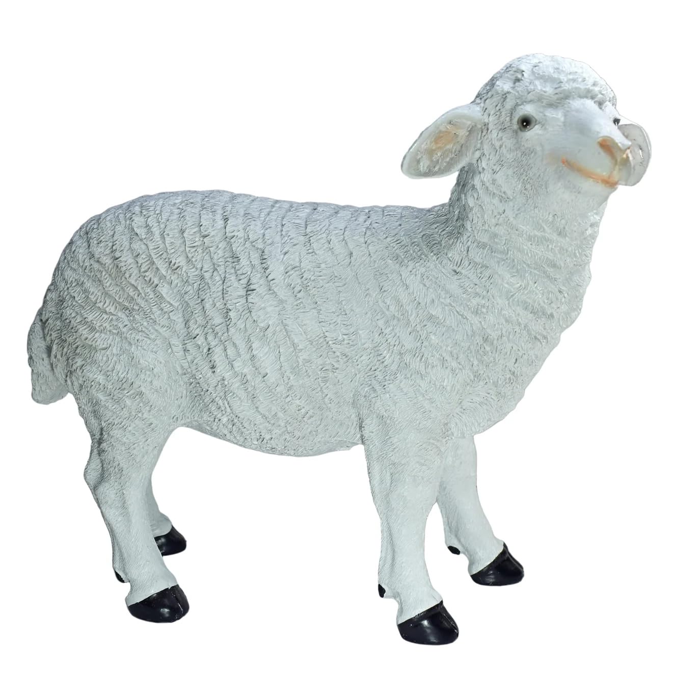 Ablerhome Decor White Ablerhome Large Sheep Garden Ornament Outdoor Lamb Animal Statue Resin Sculptures Yard Decorations, Patio Decor, Sheeps Law Figurine For Garden, Gift For Gardeners
